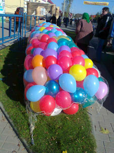 Сетка с воздушными шарами