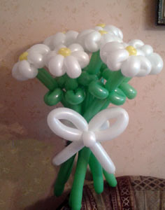 ромашки из шаров