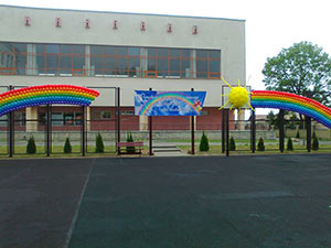 радуга и солнце из шаров