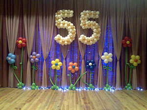 Цифра 55 из шаров