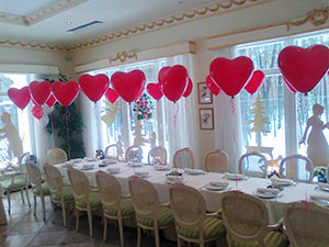 Шары-сердца с гелием