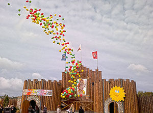 Запуск шаров с гелием