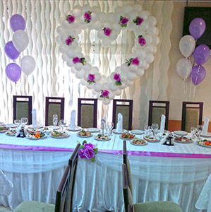 Сердце из шаров на свадьбу