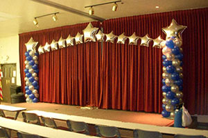 Украшение сцены к 23 февраля