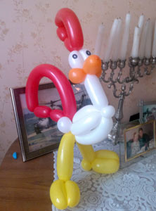 петух из шаров
