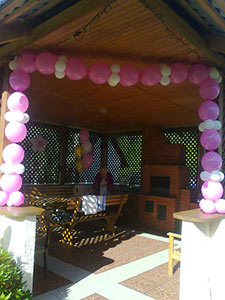 украшение беседки шарами