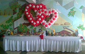 Сердца из шаров на свадьбу