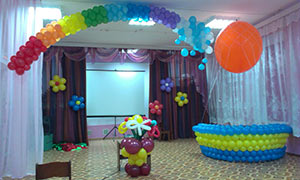 на большом воздушном шаре