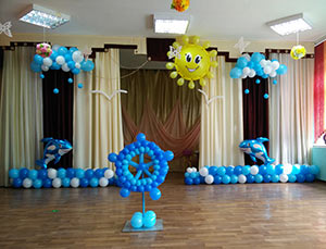 штурвал в детском саду из шаров