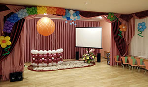 на большом воздушном шаре