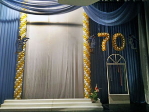70 из шаров и гирлянды