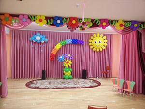 украшение садика шарами