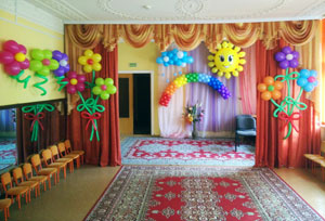 украшение садика шарами