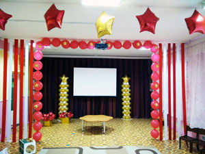 украшение садика шарами