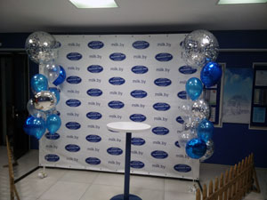 Праздничная фотозона — оформление шарами в Гродно