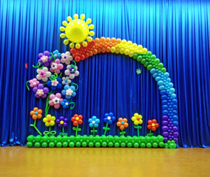 радуга и солнце из шаров