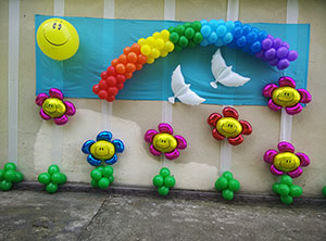 украшение шарами, сцена в Гудевичах