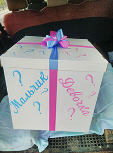 Шар-сюрприз на гендерную вечеринку