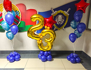 Украшение фойе к 23 февраля