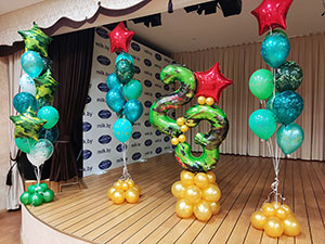 Украшение сцены к 23 февраля