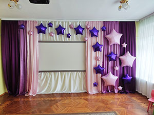 оформление шарами, звёзды