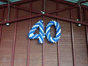 Цифра 40 из шаров