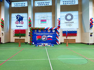 украшение шарами спартакиады