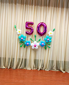 Цифра 50, фольгированые шары