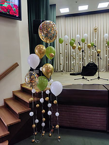 Сцена шары с гелием