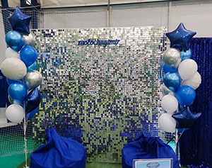 Фотозона "Молочный Мир" — оформление шарами и пайетками