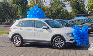 бант из шаров на машину