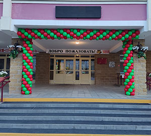 гирлянда из шаров в школе