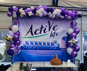 Фотозона "Active Life" — оформление шарами для мероприятий