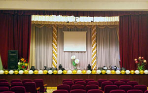 шары линколун на сцене