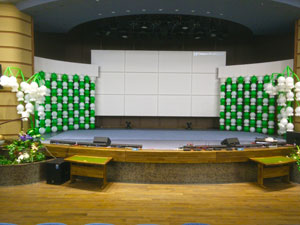 Сцена Гродножилстрой ландыши из шаров