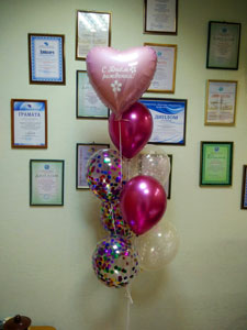 шар сердце с днем рождения