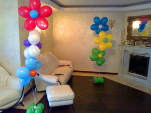 цветы из шаров с гелием