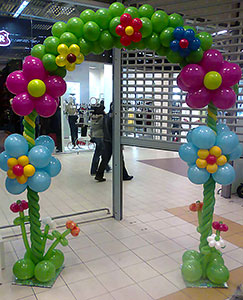 Арка цветочная из шаров