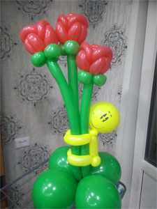розы из шаров