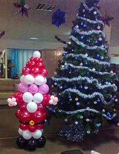 Дед Мороз из шаров